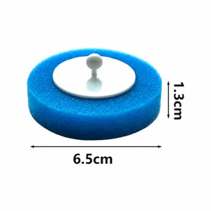 Testina di ricambio per scopino WC monouso spugna blu rotonda con manico 6.5cm