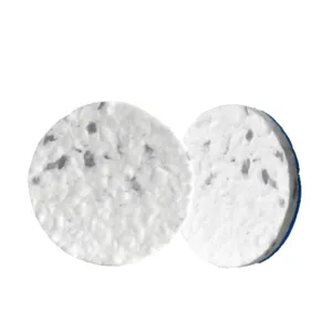 Replacement round mop pads nano sponge for robotic vacuum cleaner, white cleaning accessories.