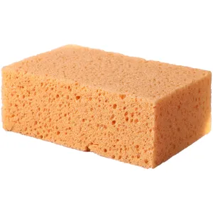 Grand bloc d'éponge de lavage de voiture en nid d'abeille pour nettoyage auto et cirage professionnel.