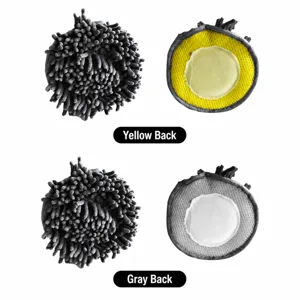 Round microfiber replacement mop pads detail, compatible with electric steam mops efficiently.