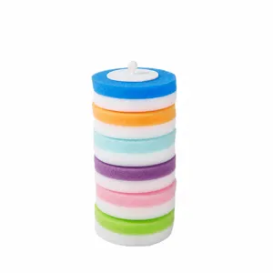Disposable toilet brush replacement sponge heads colorful bathroom cleaning refills main item