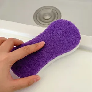 Nieuwe dubbelzijdige afwasspons in 8-vorm, multifunctionele schuurspons voor de keuken.