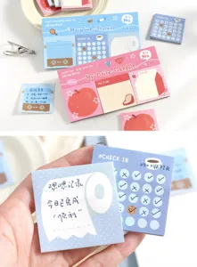 Joli ensemble de mini notes adhésives bloc-notes planificateur quotidien papeterie mignonne
