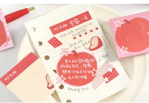 Ensemble de mini notes adhésives mignonnes blocs-notes créatifs papeterie de journal pour étudiants