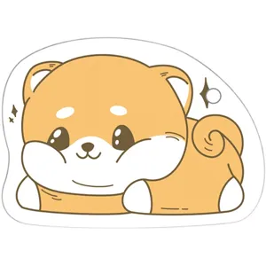 Cute Shiba Inu compressed wood pulp sponge, fast drying absorbent kitchen dishwashing wipe
