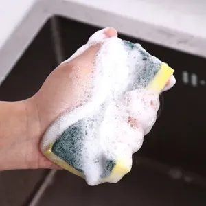 Wood pulp sponge dishwashing cleaning pad for household kitchen oil stain removal and pot washing