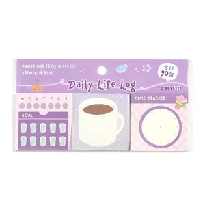 Joli ensemble de bloc-notes autocollants mini memo journal quotidien papeterie etudiants