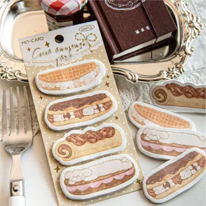 Joli bloc-notes autocollants pain boulangerie pour étudiants bureau papeterie créative