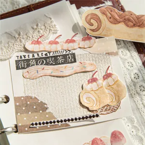 Momol notes adhésives boulangerie mignonne rouleau de crème pain bloc-notes déchirable papeterie