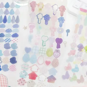 Korean ins style cute sticker book for journal and DIY diary decoration, pastel cute designs.