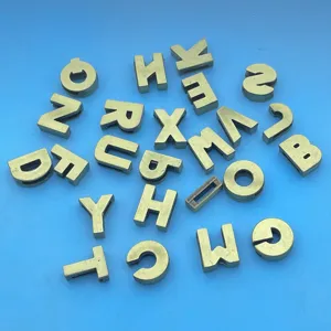 Retro brass metal 8mm alphabet letter slider charms for DIY bracelets jewelry making.