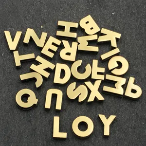 8mm copper color metal letter charms DIY alphabet beads for handmade jewelry bracelets making