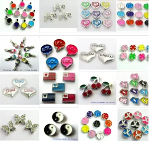 Floating charms for living locket DIY glass memory floating locket jewelry making parts