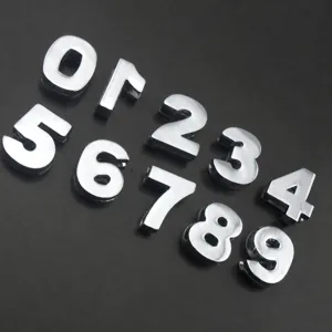 Pendeloques de numéros en alliage brillant de 10 mm pour porte-clés et bijoux DIY.
