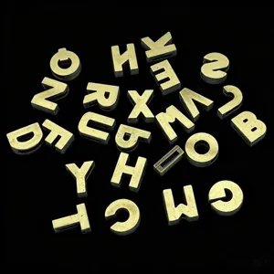 8mm antique brass letter charms alloy DIY alphabet beads for handmade bracelets phone chains.