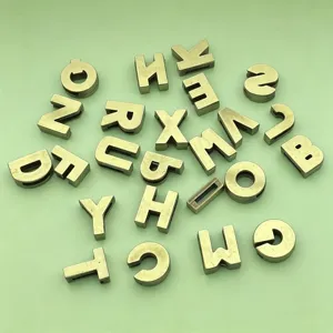 Vintage bronze metal letter charms 8mm DIY alphabet beads for bracelet and phone chain