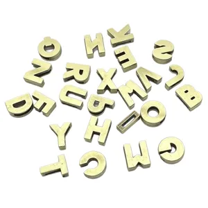 Retro alloy copper DIY letter charms for bracelets, necklaces, and phone strap making.
