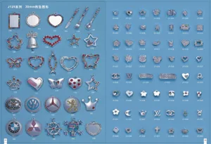 Alloy rhinestone pendant charms catalog variety pack jewelry accessories DIY charms display