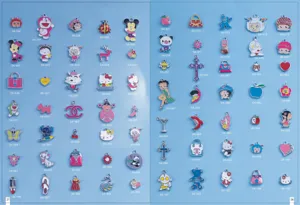 Cartoon alloy rhinestone pendants metal charms jewelry accessories wholesale assortment catalog.