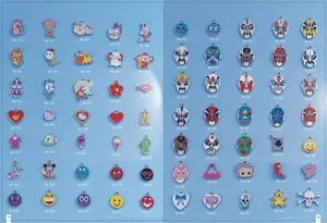 Assorted cartoon and character alloy enamel charms collection with hanging loops for DIY jewelry.