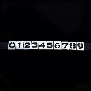 8mm Alloy Hollow Digital Number Slider Beads Diy Jewelry Findings Charms For Phone Chain Bracelet Making Accessories