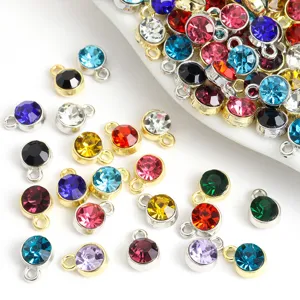 Gouden en zilveren legering kristal strass kleine hanger bedels voor DIY sieraden maken.