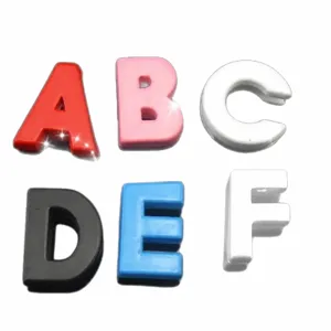 10mm Breloques Lettres Peintes DIY Perles Alphabet pour Portes-clés Fabrication Bijoux