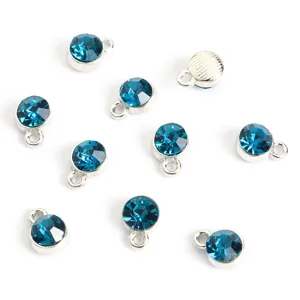 Blauwe strass legering bedels hangers voor DIY sieraden maken en handwerk accessoires.