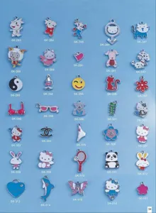 Legierung Emaillierte DIY Charms Anhänger Sortiment mit verschiedenen süßen Cartoon Mustern.