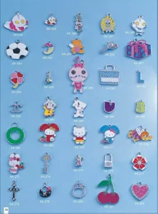 Legierung Emaillierte Charms Anhänger Details, DIY Schmuck Zubehör Katalog Display.