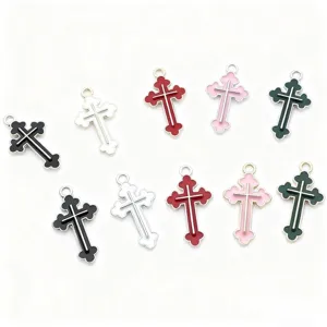 Legierung Kreuz Anhänger DIY Schmuck Charms Halskette Zubehör für Handyhülle Dekoration