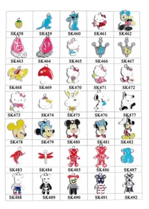 Metal alloy enamel charms pendants cartoon DIY jewelry making accessories assorted SKUs