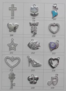 Legierung Strass Charms DIY Anhänger sortierte Formen Schmuck Zubehör im Großhandel