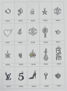Legierung Strass DIY Schmuck Charms Anhänger Mix Stile Großhandel Zubehör Kollektion Katalog