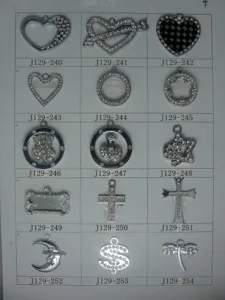 Legierung Strass Anhänger Detail Kollektion, verschiedene Formen für DIY Schmuckherstellung.