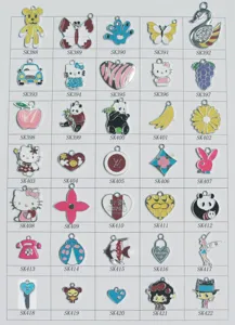 Großhandel Legierung Emaillierte Strass DIY Charms Anhänger verschiedene niedliche Tiere Luxus Stile