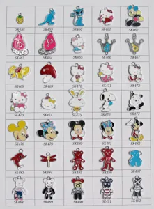 Legierung Emaillierte Cartoon Anhänger DIY Schmuck Zubehör Set mit vielen verschiedenen Motiven.