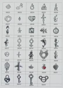 Legierung DIY Schmuck Charms Anhänger Sortiment Gitterkatalog Großhandel silber süß