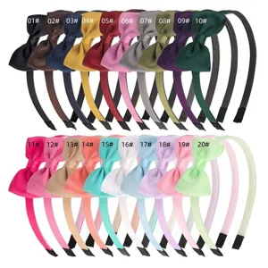 Sweet bow headband solid color hair hoop cute hair accessories for girls daily wear