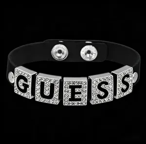 Alloy Rhinestone Paved Letter Alphabet Charm Beads Square DIY Jewelry Making Accessories For Bracelet Necklace