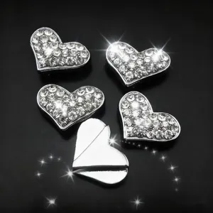 Ciondolo Cuore in Strass Lega Pave Cristallo Accessori per la Creazione di Gioielli Fai da Te