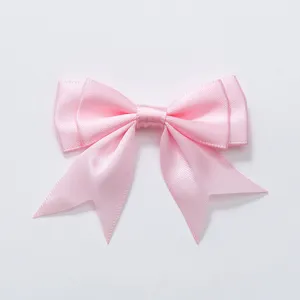 Roze dubbellaagse lint strik haarspeld zoete prinses haaraccessoire voor dagelijkse stijl