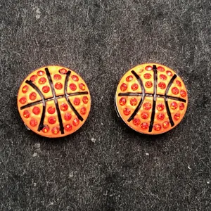 Bottone a pressione basket strass 8mm ciondolo DIY per bracciali personalizzati accessori