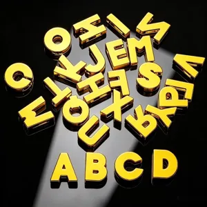 Pendentifs Charms Lettres en Alliage Doré Brillant A-Z Alphabet pour Fabrication de Bijoux DIY Bracelet Collier Cadeaux d'Artisanat