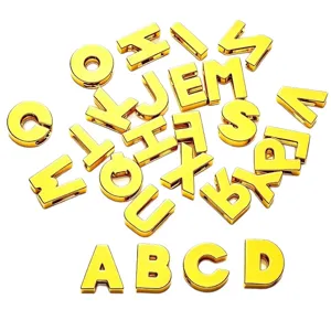 8mm or lisses lettres alliage charms diy bijoux faits main bracelet perles accessoires