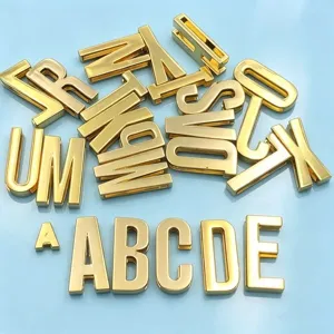 30mm lettres en metal dore pendentifs alphabet diy pour bracelets ceintures et colliers