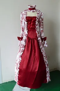 European vintage court long sleeve printed evening dress elegant trumpet sleeve long gown