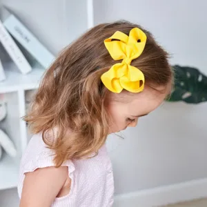 Mignon nœud papillon ruban gros-grain pour enfants pince à cheveux princesse douce accessoires