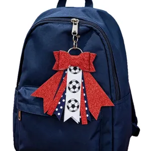 Cheerleading soccer keychain cute bow bag pendant accessory for stylish daily use