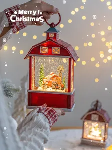 Christmas snow globe lantern LED night light desktop decoration holiday gift home decor